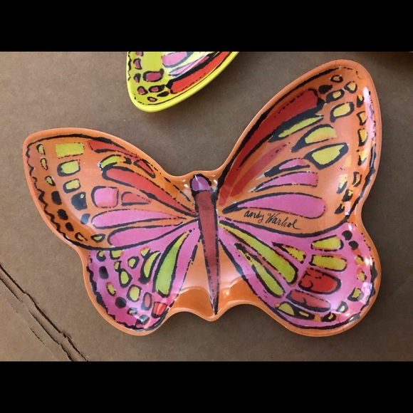 Andy Warhol Butterfly Small Melamine Plate Set - Picture 2 of 6